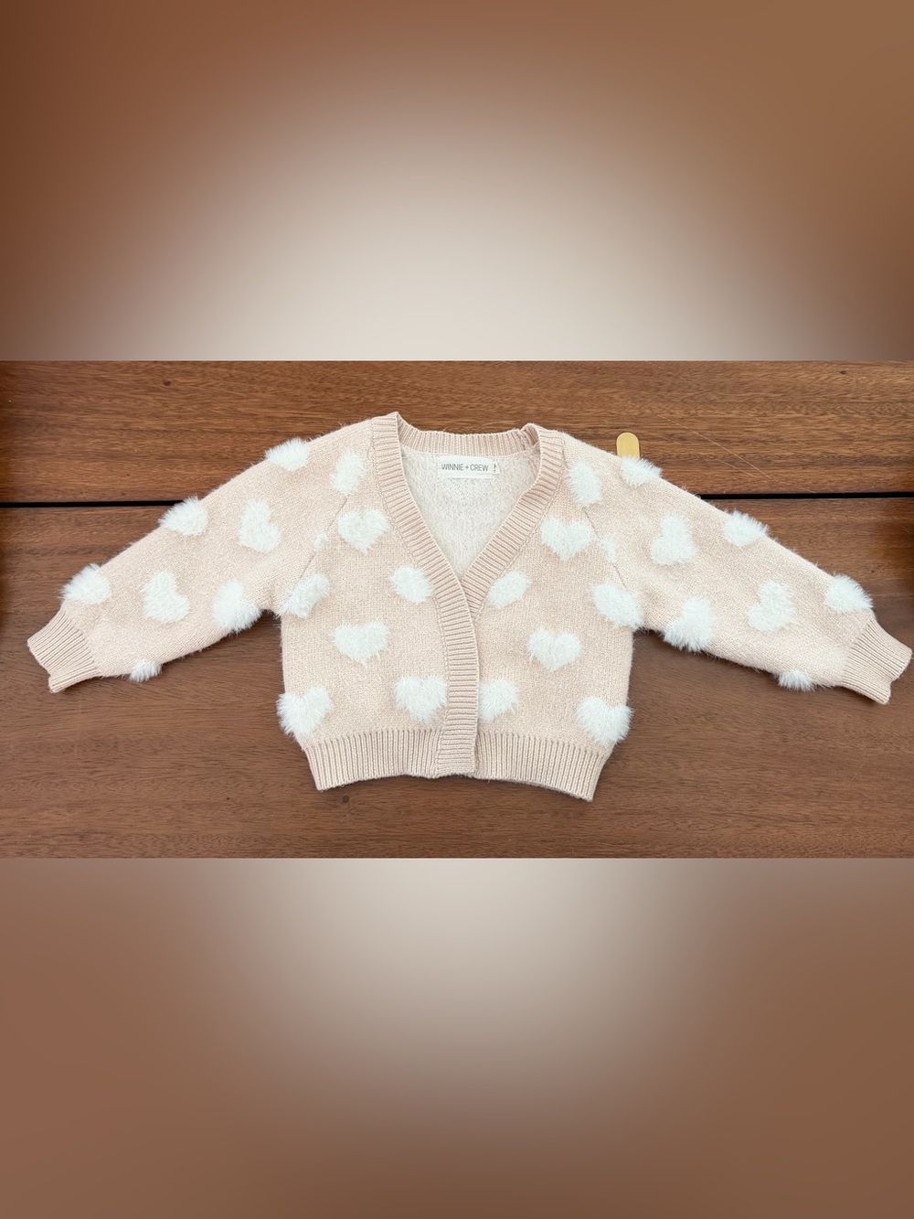 Anna & Eve Pink Heart Knit Cardigan for Kids